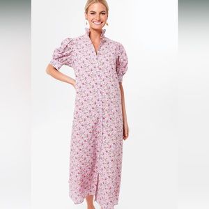 Ruffle collar Louisa midi dress. HYACINTH HOUSE. Tuckernuck XS. NWT